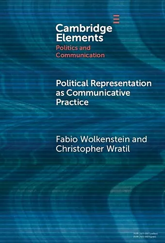 Political Representation as Communicative Practice cover