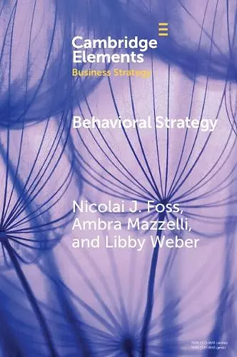 Behavioral Strategy cover