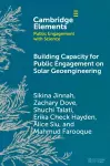 Building Capacity for Public Engagement on Solar Geoengineering cover