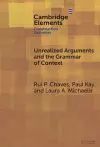 Unrealized Arguments and the Grammar of Context cover