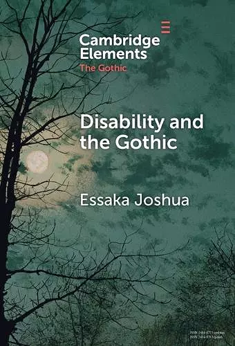 Disability and the Gothic cover