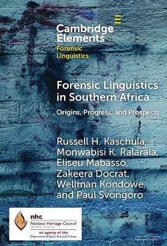 Forensic Linguistics in Southern Africa cover