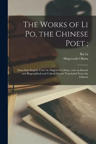 The Works of Li Po, the Chinese Poet; cover