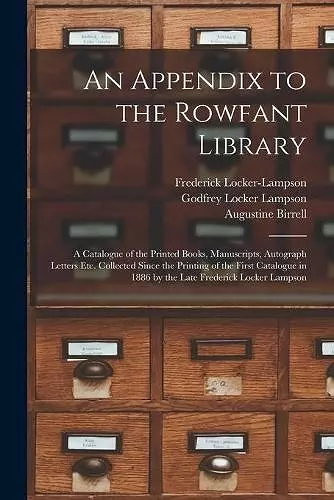 An Appendix to the Rowfant Library cover