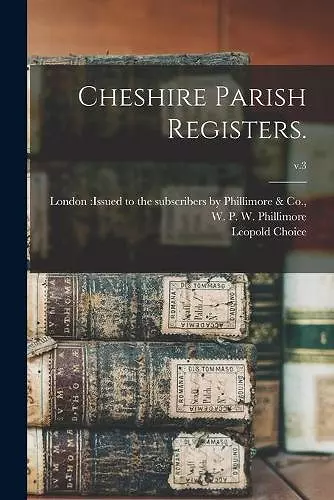 Cheshire Parish Registers.; v.3 cover