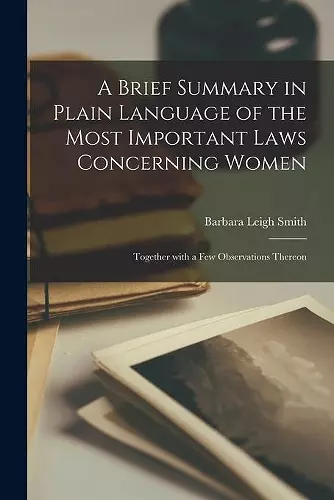 A Brief Summary in Plain Language of the Most Important Laws Concerning Women cover