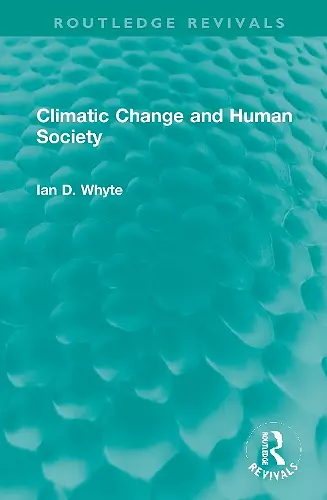 Climatic Change and Human Society cover