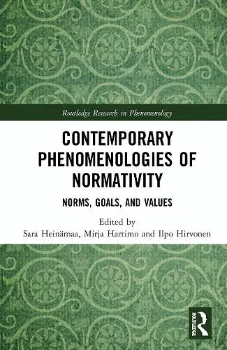 Contemporary Phenomenologies of Normativity cover