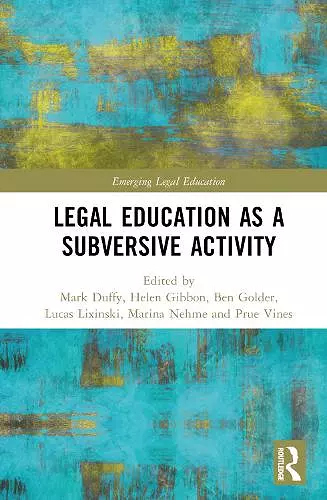 Critical Legal Education as a Subversive Activity cover