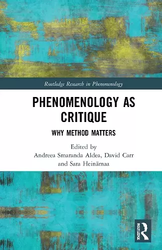 Phenomenology as Critique cover