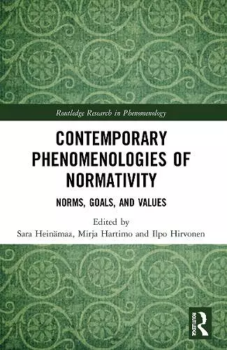 Contemporary Phenomenologies of Normativity cover