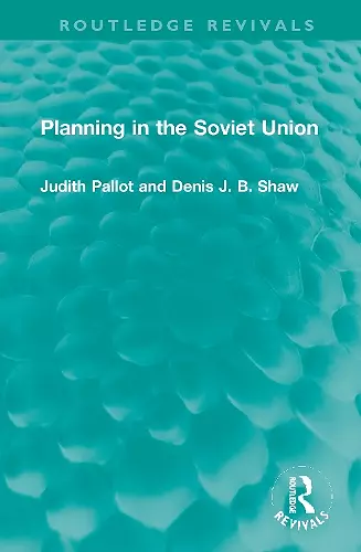 Planning in the Soviet Union cover