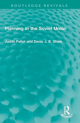 Planning in the Soviet Union cover