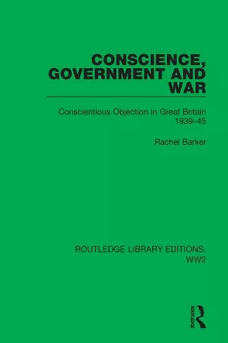 Conscience, Government and War cover