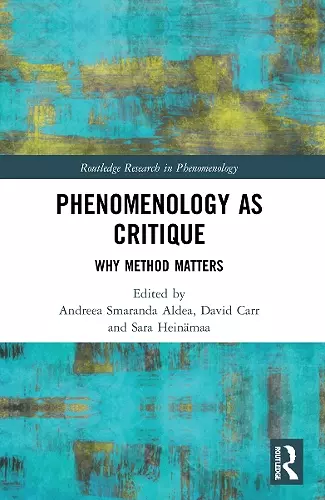 Phenomenology as Critique cover