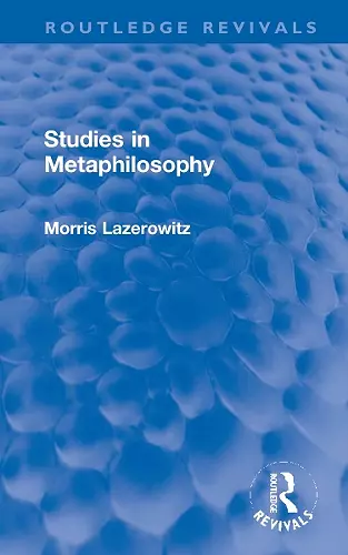 Studies in Metaphilosophy cover