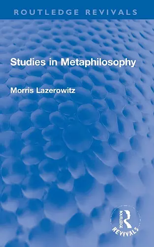 Studies in Metaphilosophy cover