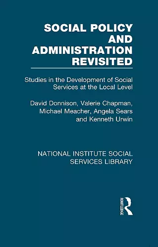 Social Policy and Administration Revisited cover