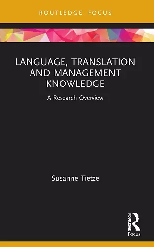 Language, Translation and Management Knowledge cover