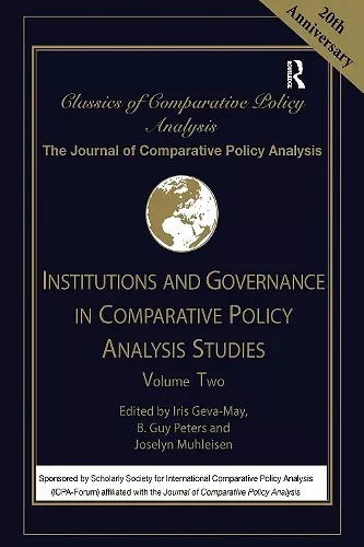 Institutions and Governance in Comparative Policy Analysis Studies cover