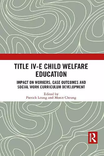 Title IV-E Child Welfare Education cover