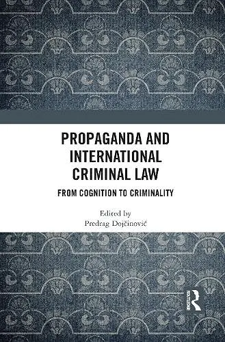 Propaganda and International Criminal Law cover