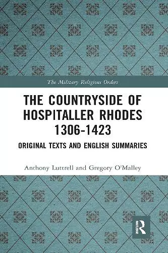 The Countryside Of Hospitaller Rhodes 1306-1423 cover