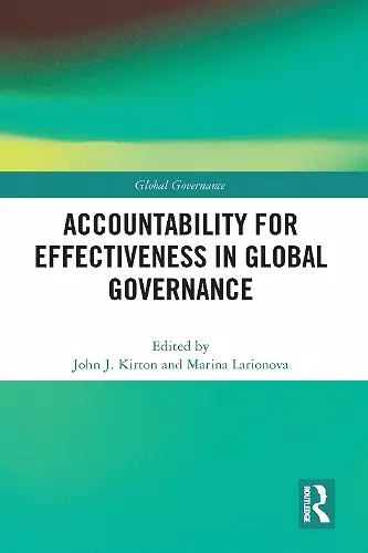 Accountability for Effectiveness in Global Governance cover