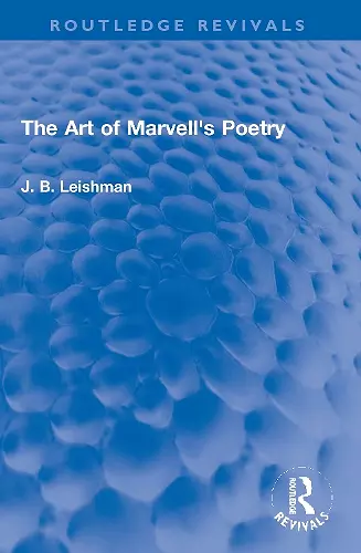 The Art of Marvell's Poetry cover