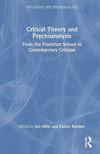 Critical Theory and Psychoanalysis cover