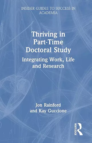 Thriving in Part-Time Doctoral Study cover