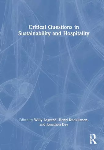 Critical Questions in Sustainability and Hospitality cover