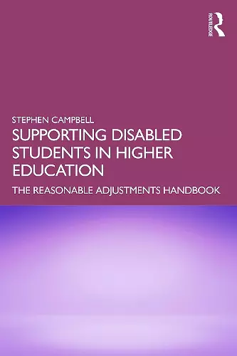 Supporting Disabled Students in Higher Education cover