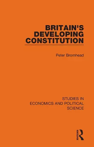 Britain's Developing Constitution cover