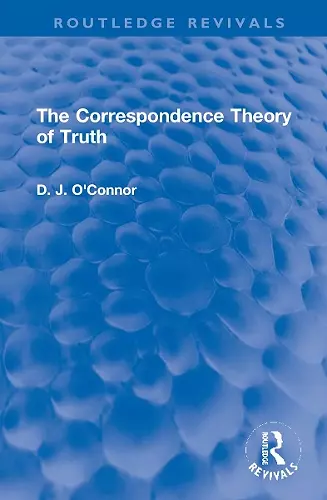 The Correspondence Theory of Truth cover