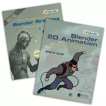 'The Complete Guide to Blender Graphics' and 'Blender 2D Animation' cover