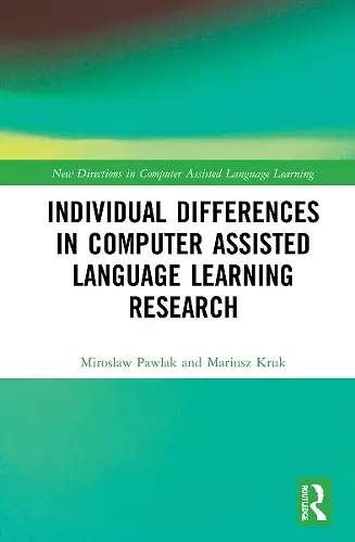 Individual differences in Computer Assisted Language Learning Research cover