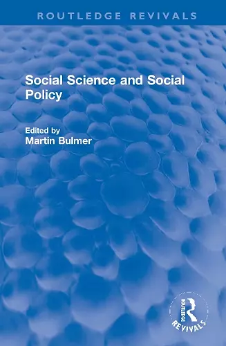 Social Science and Social Policy cover