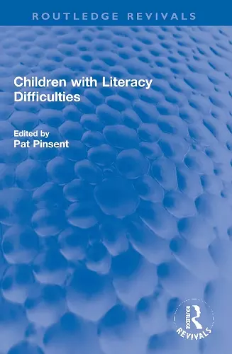 Children with Literacy Difficulties cover