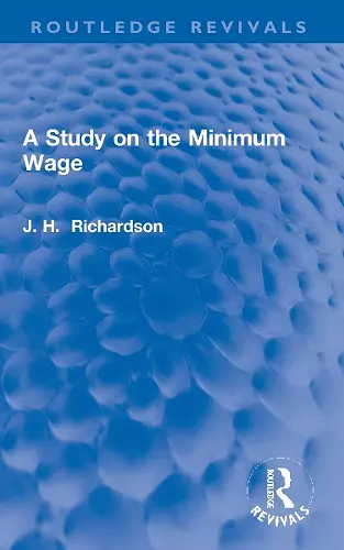 A Study on the Minimum Wage cover