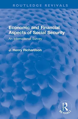 Economic and Financial Aspects of Social Security cover