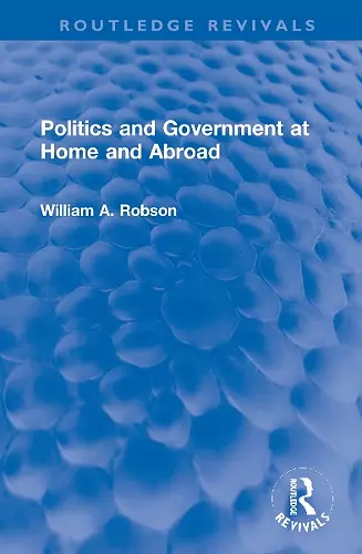 Politics and Government at Home and Abroad cover