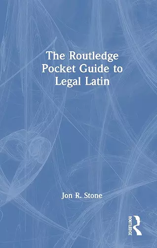 The Routledge Pocket Guide to Legal Latin cover