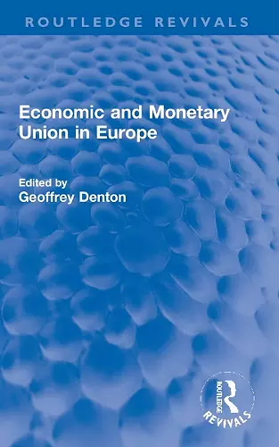 Economic and Monetary Union in Europe cover