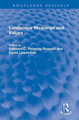 Landscape Meanings and Values cover