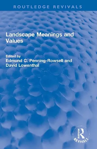 Landscape Meanings and Values cover