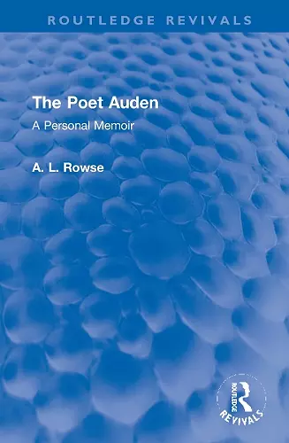 The Poet Auden cover