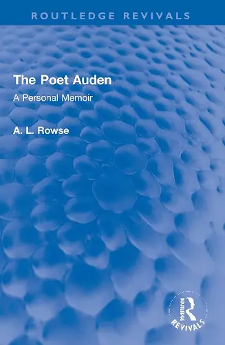 The Poet Auden cover