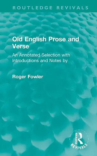 Old English Prose and Verse cover