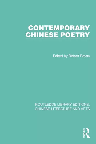 Contemporary Chinese Poetry cover